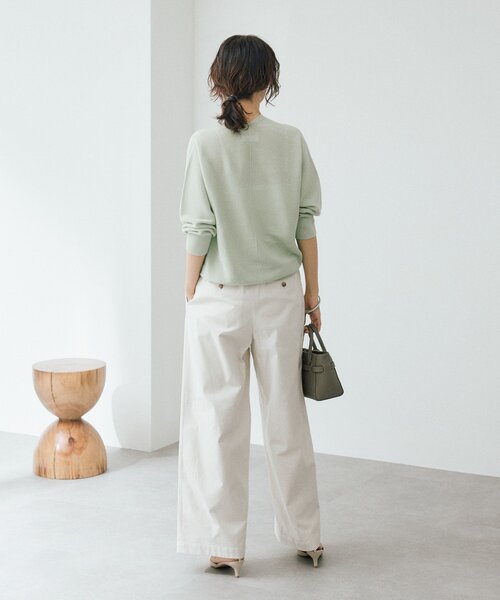 RIVE DROITE（リヴドロワ）の「予約【軽くしなやかな着心地】ライトギマバックボリュームニット（ニット/セーター・レディース・モカ/ピンク/グリーン/ブラック/オフホワイト・FREE）」の21枚目の写真