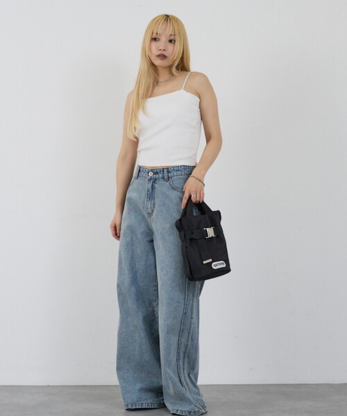 OUTDOOR PRODUCTS(アウトドアプロダクツ)の「【OUTDOOR PRODUCTS】2way Belt Tote(SS) ベルト ミニ トートバッグ(トートバッグ・レディース・アイボリー/ブラック/モカ・フリー)」の11枚目の写真