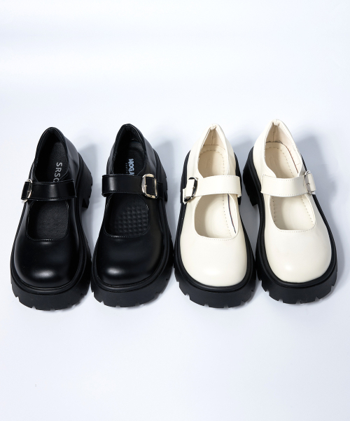 MOGAUS（モグアス）の「ラウンドメリージェンチャンキーローファー（その他シューズ・レディース・アイボリー/ブラック・23.5cm/23cm/24.5cm/24cm/25cm）」の8枚目の写真