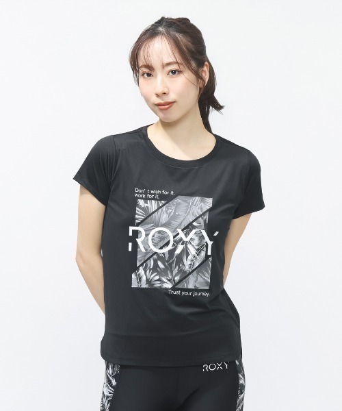 ROXY（ロキシー）の「ロキシー ROXY フィットネス 半袖Tシャツ（Tシャツ/カットソー・レディース・ホワイト/ブラック/ライトグリーン・L/M）」の3枚目の写真