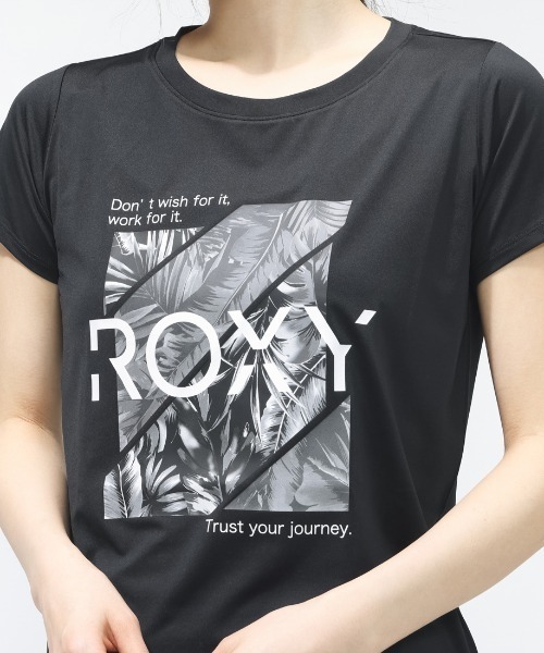 ROXY（ロキシー）の「ロキシー ROXY フィットネス 半袖Tシャツ（Tシャツ/カットソー・レディース・ホワイト/ブラック/ライトグリーン・L/M）」の9枚目の写真