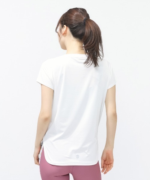 ROXY（ロキシー）の「ロキシー ROXY フィットネス 半袖Tシャツ（Tシャツ/カットソー・レディース・ホワイト/ブラック/ライトグリーン・L/M）」の6枚目の写真