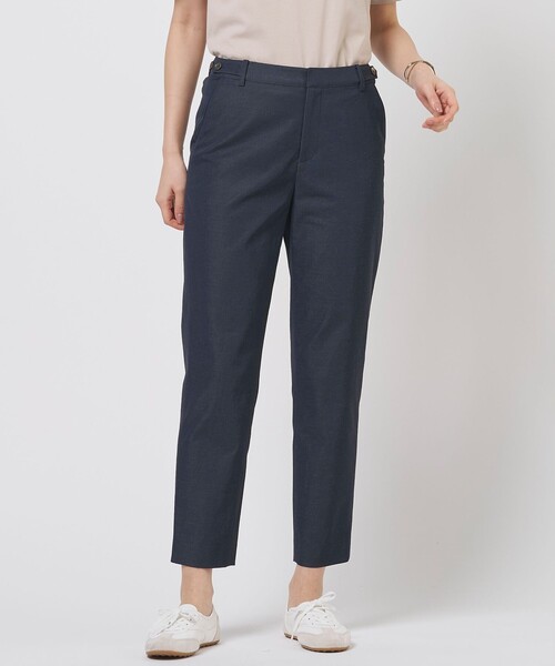 J.PRESS Ladies（J.プレス レディス）の「麻シェルドライ テーパード パンツ（その他パンツ・レディース・ネイビー系/ダークブラウン系/黄土色系/アイボリー系・S/XS/XXS）」の4枚目の写真