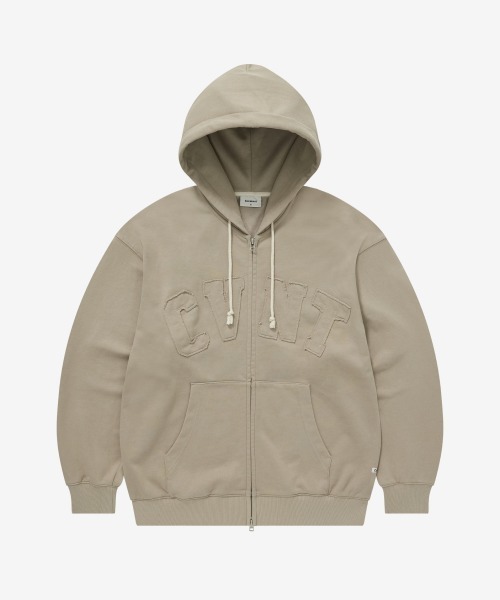 COVERNAT（カバーナット）の「[SOOBIN着用] CVNT VINTAGE ZIP-UP HOODIE（パーカー・メンズ・ブラック/ライトカーキ・X-SMALL/SMALL/MEDIUM/LARGE/X-LARGE/XX-LARGE）」の6枚目の写真