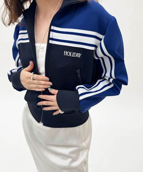 HOLIDAY（ホリデイ）の「【HOLIDAY/ホリデイ】PUFF SLEEVE TRACK JACKET（その他アウター・レディース・ネイビー・FREE）」の2枚目の写真