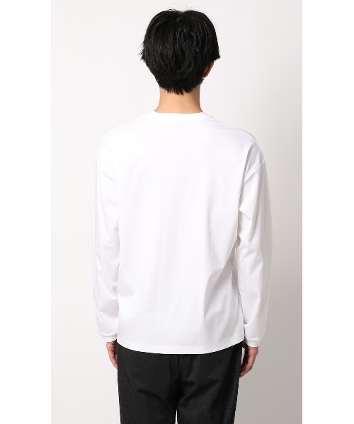 AOYAMA(アオヤマ)の「形態安定ロングTシャツ【COOL CONTACT】【#すご】<綿100%の高級感のあるシルケットスムース素材をイージーケアで>(Tシャツ/カットソー・メンズ・ホワイト/ブルー/ネイビー・LL/L/M/S)」の7枚目の写真