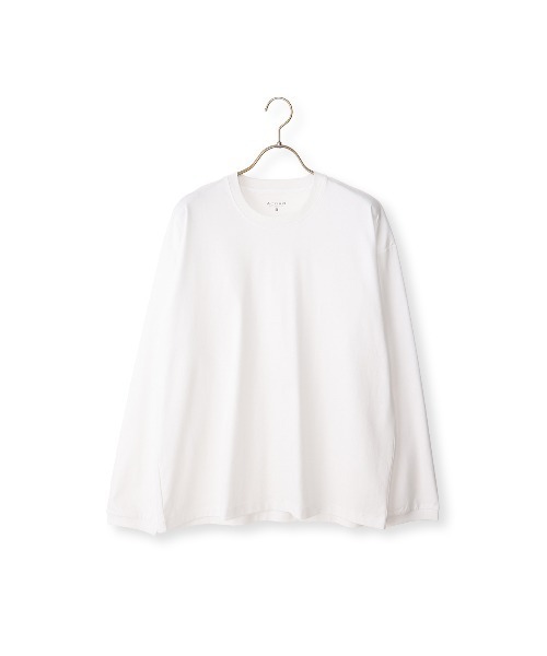 AOYAMA(アオヤマ)の「形態安定ロングTシャツ【COOL CONTACT】【#すご】<綿100%の高級感のあるシルケットスムース素材をイージーケアで>(Tシャツ/カットソー・メンズ・ホワイト/ブルー/ネイビー・LL/L/M/S)」の10枚目の写真