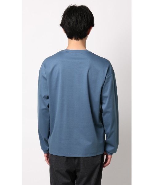 AOYAMA(アオヤマ)の「形態安定ロングTシャツ【COOL CONTACT】【#すご】<綿100%の高級感のあるシルケットスムース素材をイージーケアで>(Tシャツ/カットソー・メンズ・ホワイト/ブルー/ネイビー・LL/L/M/S)」の18枚目の写真