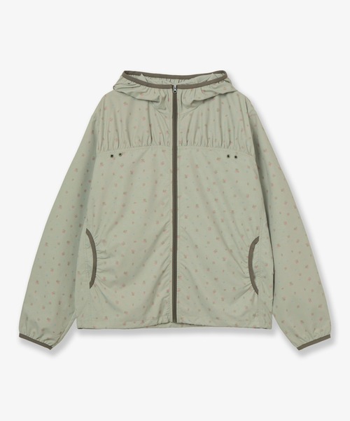 aeae（エーイーエーイー）の「FLOWER WINDBREAKER JACKET（ナイロンジャケット・レディース・ホワイト/カーキ・FREE）」の2枚目の写真