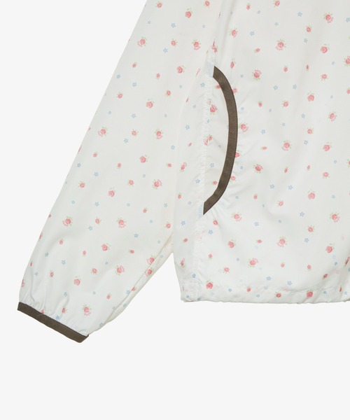aeae（エーイーエーイー）の「FLOWER WINDBREAKER JACKET（ナイロンジャケット・レディース・ホワイト/カーキ・FREE）」の5枚目の写真