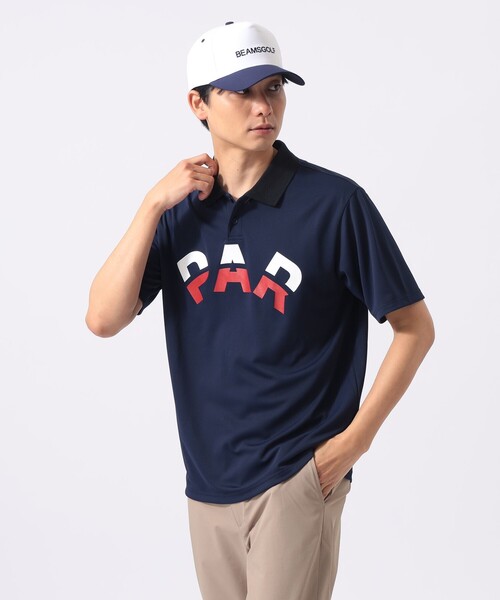 BEAMS GOLF(ビームスゴルフ)の「ORANGE LABEL / PARロゴ ポロシャツ(吸水速乾・UVカット)(ポロシャツ・メンズ・ネイビー/チャコールグレー/ホワイト・XL/L/M/S)」の1枚目の写真