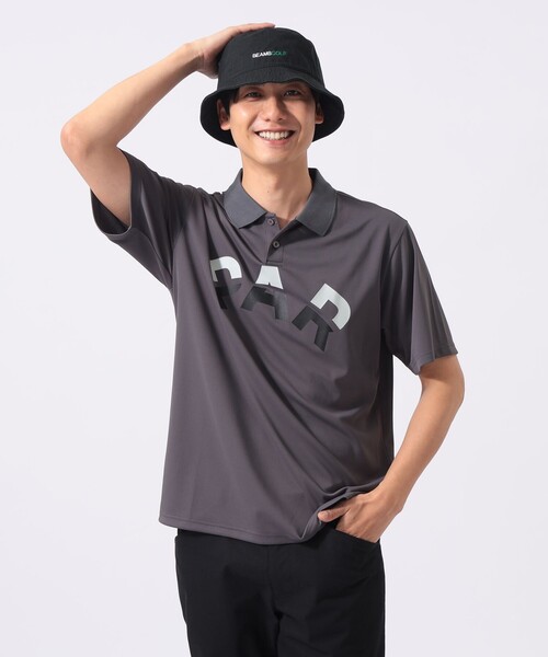 BEAMS GOLF(ビームスゴルフ)の「ORANGE LABEL / PARロゴ ポロシャツ(吸水速乾・UVカット)(ポロシャツ・メンズ・ネイビー/チャコールグレー/ホワイト・XL/L/M/S)」の3枚目の写真