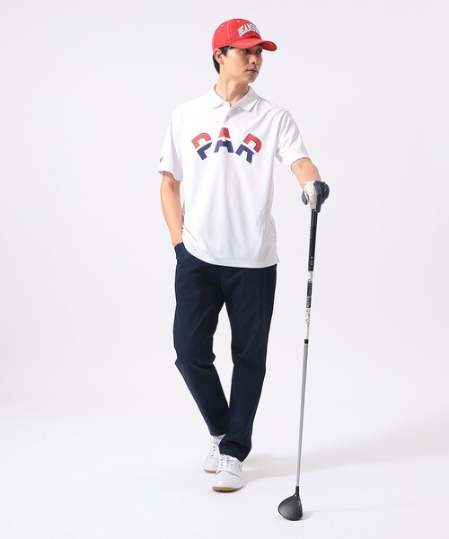 BEAMS GOLF(ビームスゴルフ)の「ORANGE LABEL / PARロゴ ポロシャツ(吸水速乾・UVカット)(ポロシャツ・メンズ・ネイビー/チャコールグレー/ホワイト・XL/L/M/S)」の4枚目の写真