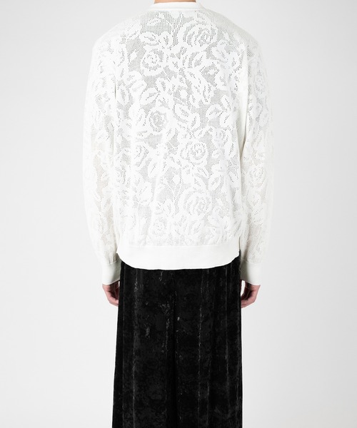 LAD MUSICIAN(ラッドミュージシャン)の「FLOWER MESH CARDIGAN(カーディガン/ボレロ・メンズ・ホワイト/ブラック・FREE)」の9枚目の写真