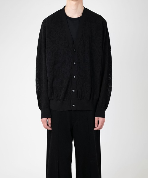 LAD MUSICIAN(ラッドミュージシャン)の「FLOWER MESH CARDIGAN(カーディガン/ボレロ・メンズ・ホワイト/ブラック・FREE)」の6枚目の写真