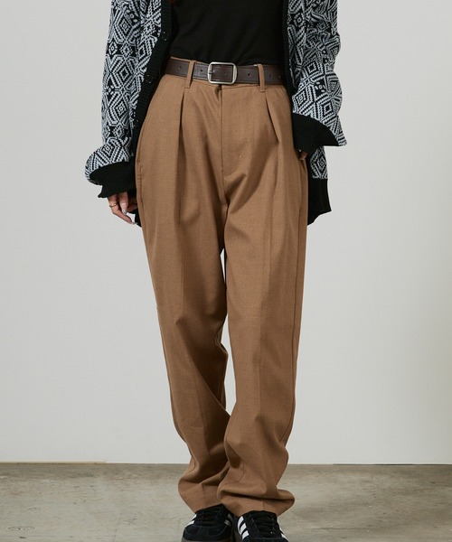 superNova.(スーパーノヴァ)の「superNova. Utility trouser - Solid / SN-288B 夏服(スラックス・メンズ・キャメル・S)」の2枚目の写真