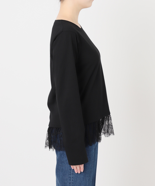 Simplicite（サンプリシテ）の「手洗い可 / 裾レースインナー（Tシャツ/カットソー・レディース・ブラック/ホワイト・FREE）」の20枚目の写真