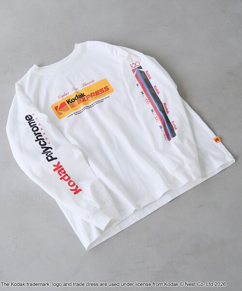 KODAK(コダック)の「【Kodak/コダック】プリント ロングスリーブTシャツ(Tシャツ/カットソー・メンズ・ブラック/ホワイト・L/M)」の3枚目の写真