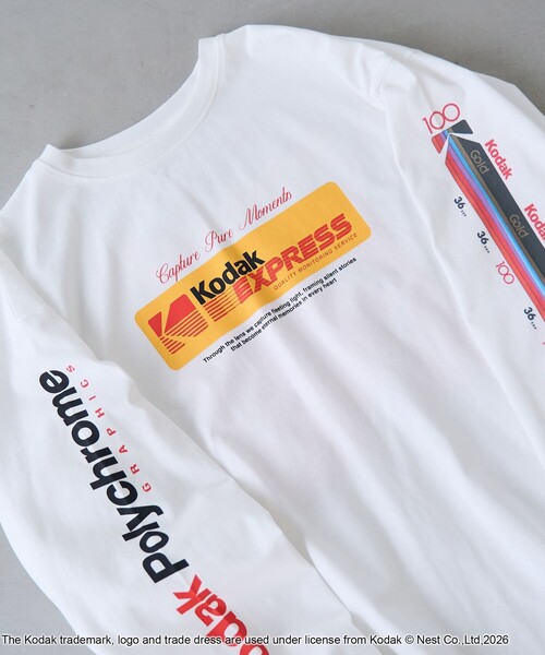 KODAK(コダック)の「【Kodak/コダック】プリント ロングスリーブTシャツ(Tシャツ/カットソー・メンズ・ブラック/ホワイト・L/M)」の4枚目の写真