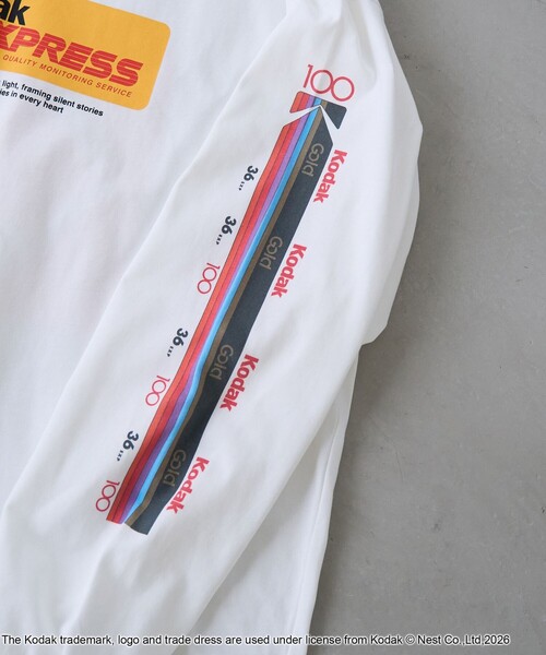 KODAK(コダック)の「【Kodak/コダック】プリント ロングスリーブTシャツ(Tシャツ/カットソー・メンズ・ブラック/ホワイト・L/M)」の5枚目の写真
