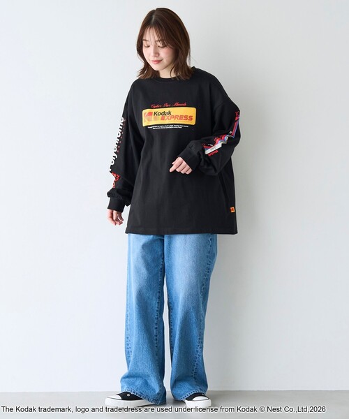 KODAK(コダック)の「【Kodak/コダック】プリント ロングスリーブTシャツ(Tシャツ/カットソー・メンズ・ブラック/ホワイト・L/M)」の7枚目の写真