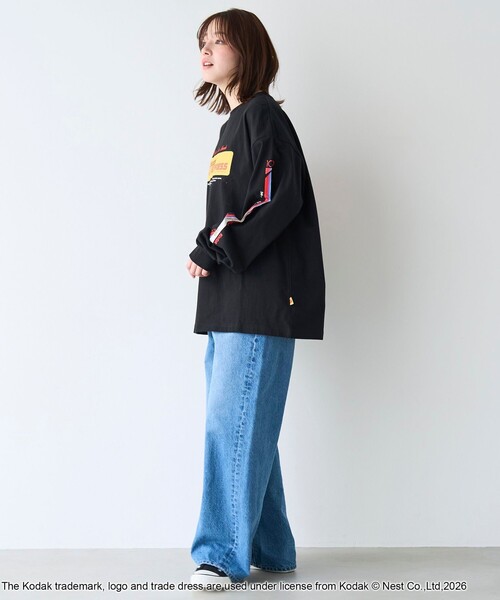 KODAK(コダック)の「【Kodak/コダック】プリント ロングスリーブTシャツ(Tシャツ/カットソー・メンズ・ブラック/ホワイト・L/M)」の8枚目の写真