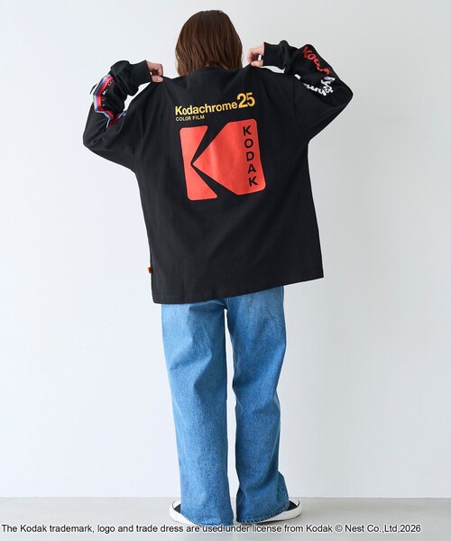 KODAK(コダック)の「【Kodak/コダック】プリント ロングスリーブTシャツ(Tシャツ/カットソー・メンズ・ブラック/ホワイト・L/M)」の9枚目の写真