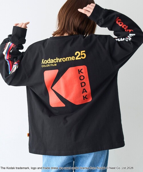 KODAK(コダック)の「【Kodak/コダック】プリント ロングスリーブTシャツ(Tシャツ/カットソー・メンズ・ブラック/ホワイト・L/M)」の13枚目の写真