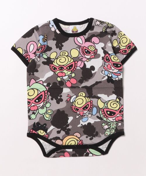 Monster Camo総柄 半袖ロンパース（ロンパース）｜HYSTERIC MINI 