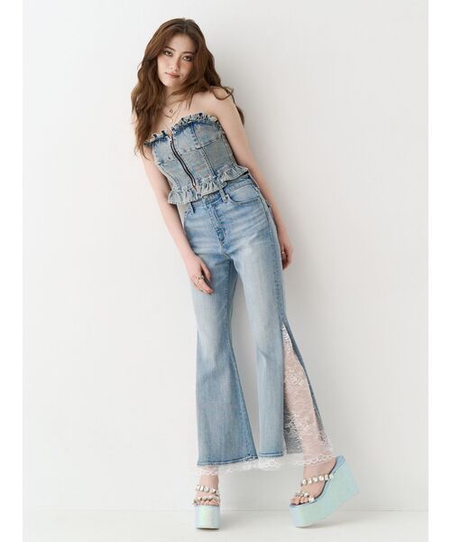 EVRIS(エヴリス)の「厚底ビジュープラットフォームサンダル(サンダル・レディース・シルバー/ブルー/ブラック・SMALL/LARGE/MEDIUM)」の9枚目の写真