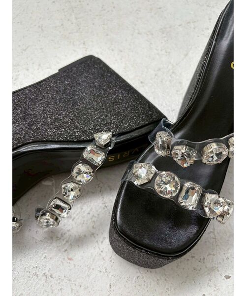 EVRIS（エヴリス）の「厚底ビジュープラットフォームサンダル（サンダル・レディース・シルバー/ブルー/ブラック・SMALL/LARGE/MEDIUM）」の21枚目の写真