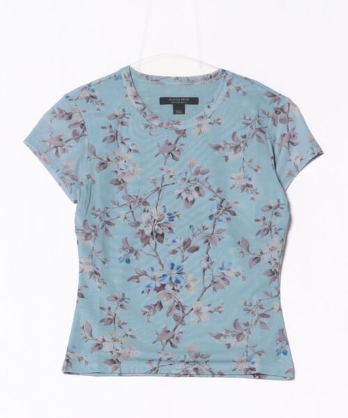 ALLSAINTS（オールセインツ）の「ELLIE SLIM FIT MESH T-SHIRT | ELLIE スリム フィット メッシュ Tシャツ（Tシャツ/カットソー・レディース・ブルー系その他・10/8/6）」の2枚目の写真