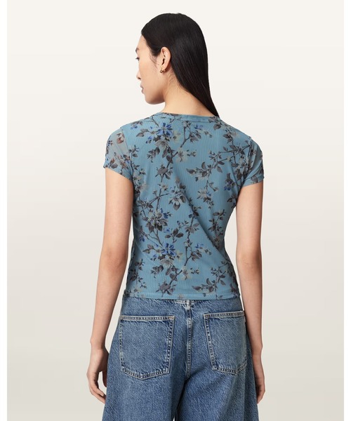 ALLSAINTS（オールセインツ）の「ELLIE SLIM FIT MESH T-SHIRT | ELLIE スリム フィット メッシュ Tシャツ（Tシャツ/カットソー・レディース・ブルー系その他・10/8/6）」の7枚目の写真