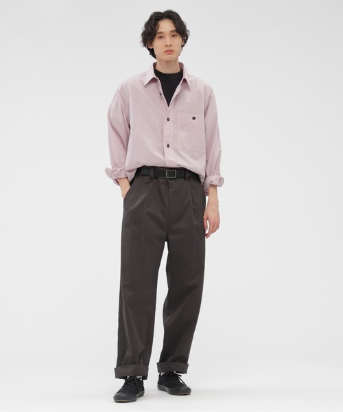 MHL.（エムエイチエル）の「ORGANIC COTTON SHIRTING（シャツ/ブラウス・メンズ・ホワイト/ローズ・SMALL/MEDIUM/LARGE）」の6枚目の写真