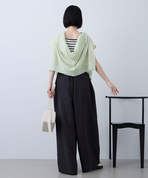 Aunely（オーネリー）の「【Aunely】すぐサラ リネンタッチ ひんやり コクーン パンツ / マシンウォッシャブル ＜YOSOOIシリーズ＞（その他パンツ・レディース・ホワイト系/ライトベージュ/ブラック/ブラウン/ネイビー系/グレー系/グレー・L/M/S）」の13枚目の写真