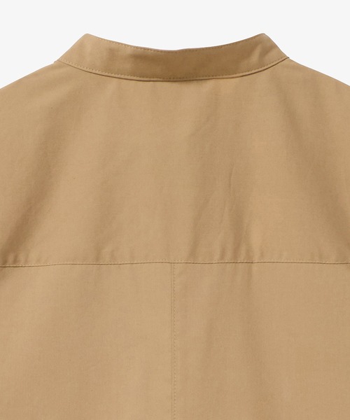 LACOSTE(ラコステ)の「Aラインノースリーブシャツドレス / ミモレ丈シャツワンピース(シャツワンピース・レディース・ライトグレー/ベージュ・40/36/38/34)」の12枚目の写真