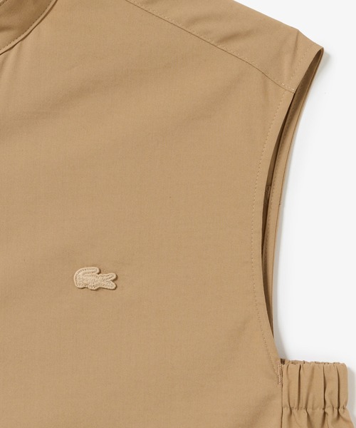 LACOSTE(ラコステ)の「Aラインノースリーブシャツドレス / ミモレ丈シャツワンピース(シャツワンピース・レディース・ライトグレー/ベージュ・40/36/38/34)」の13枚目の写真