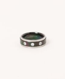 【サージカルステンレス316L】金属アレルギー対応7mm バイカラージルコニアリング
