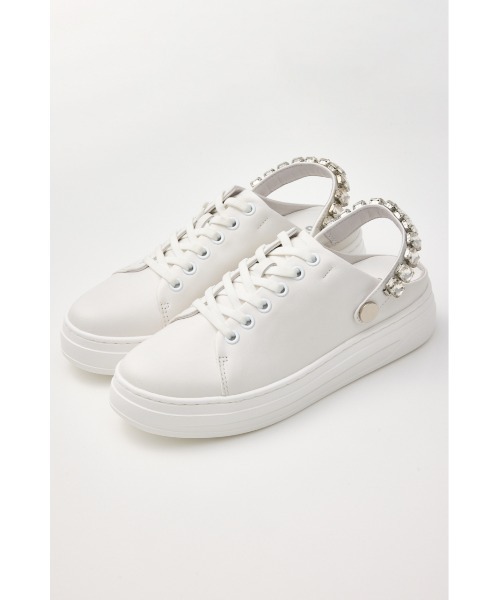 STACCATO（スタッカート）の「2WAYビジューベルトスニーカーサンダル（スニーカー・レディース・ホワイト/ブラック/シルバー・24.5cm/24.0cm/23.5cm/23.0cm/22.5cm）」の2枚目の写真