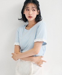 2026春夏新作 袖フリルデザインTシャツ