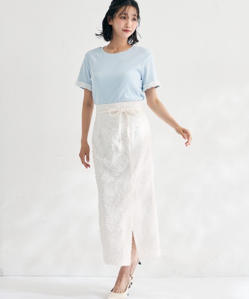 MISCH MASCH(ミッシュマッシュ)の「2026春夏新作 袖フリルデザインTシャツ(Tシャツ/カットソー・レディース・ホワイト/ブルー・フリ-)」の17枚目の写真