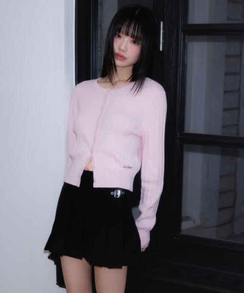 ROSEFRANTZ（ロゼフランツ）の「Cable Knit Basic Cardigan [Pink]（カーディガン/ボレロ・レディース・PINK・OS）」の3枚目の写真