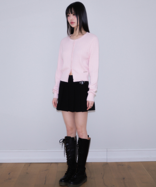 ROSEFRANTZ（ロゼフランツ）の「Cable Knit Basic Cardigan [Pink]（カーディガン/ボレロ・レディース・PINK・OS）」の7枚目の写真