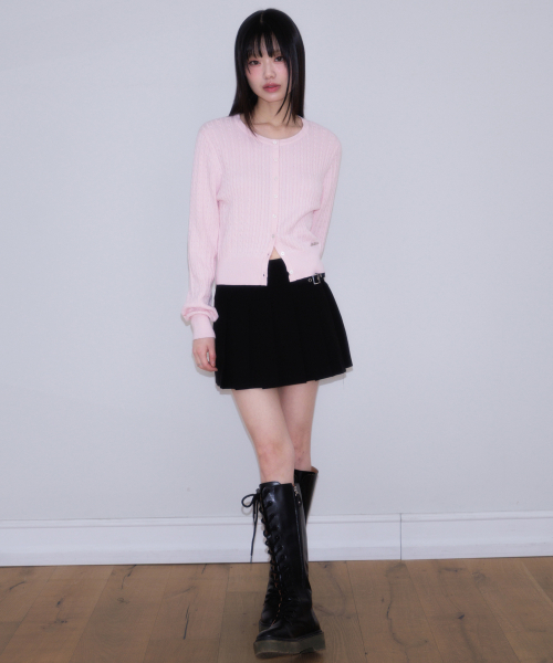 ROSEFRANTZ（ロゼフランツ）の「Cable Knit Basic Cardigan [Pink]（カーディガン/ボレロ・レディース・PINK・OS）」の8枚目の写真