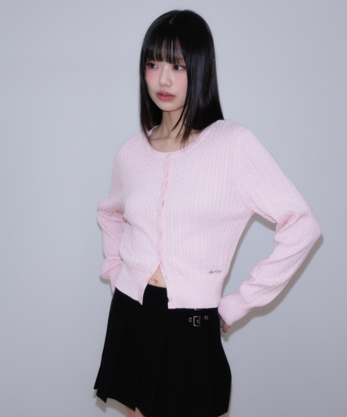 ROSEFRANTZ（ロゼフランツ）の「Cable Knit Basic Cardigan [Pink]（カーディガン/ボレロ・レディース・PINK・OS）」の11枚目の写真