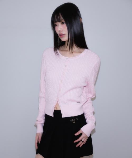 ROSEFRANTZ（ロゼフランツ）の「Cable Knit Basic Cardigan [Pink]（カーディガン/ボレロ・レディース・PINK・OS）」の12枚目の写真