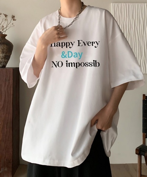 link lot(リンクロット)の「カラーレタリングロゴT(Tシャツ/カットソー・メンズ・ダークグレー/レッド/ホワイト/ブラック・L/M)」の6枚目の写真
