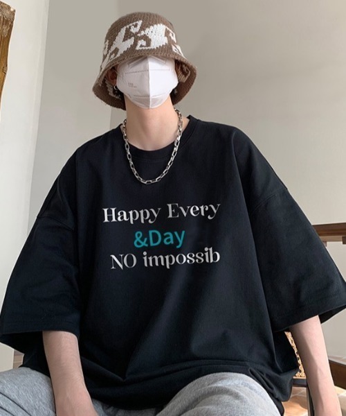 link lot(リンクロット)の「カラーレタリングロゴT(Tシャツ/カットソー・メンズ・ダークグレー/レッド/ホワイト/ブラック・L/M)」の9枚目の写真