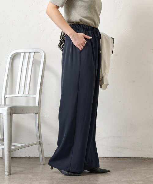 Jena espace merveilleux（ジェナ　エスパスメルヴェイユ）の「レイヤード風トロミパンツ（その他パンツ・レディース・アイボリー/ブラック・FREE）」の22枚目の写真