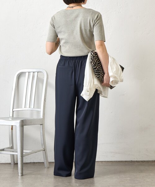 Jena espace merveilleux（ジェナ　エスパスメルヴェイユ）の「レイヤード風トロミパンツ（その他パンツ・レディース・アイボリー/ブラック・FREE）」の14枚目の写真